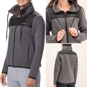 Columbia Northern Comfort Zip Up Jacket in Gray Black